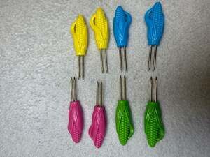 Fox Run Jumbo Corn Holder Yellow Set Of 8
